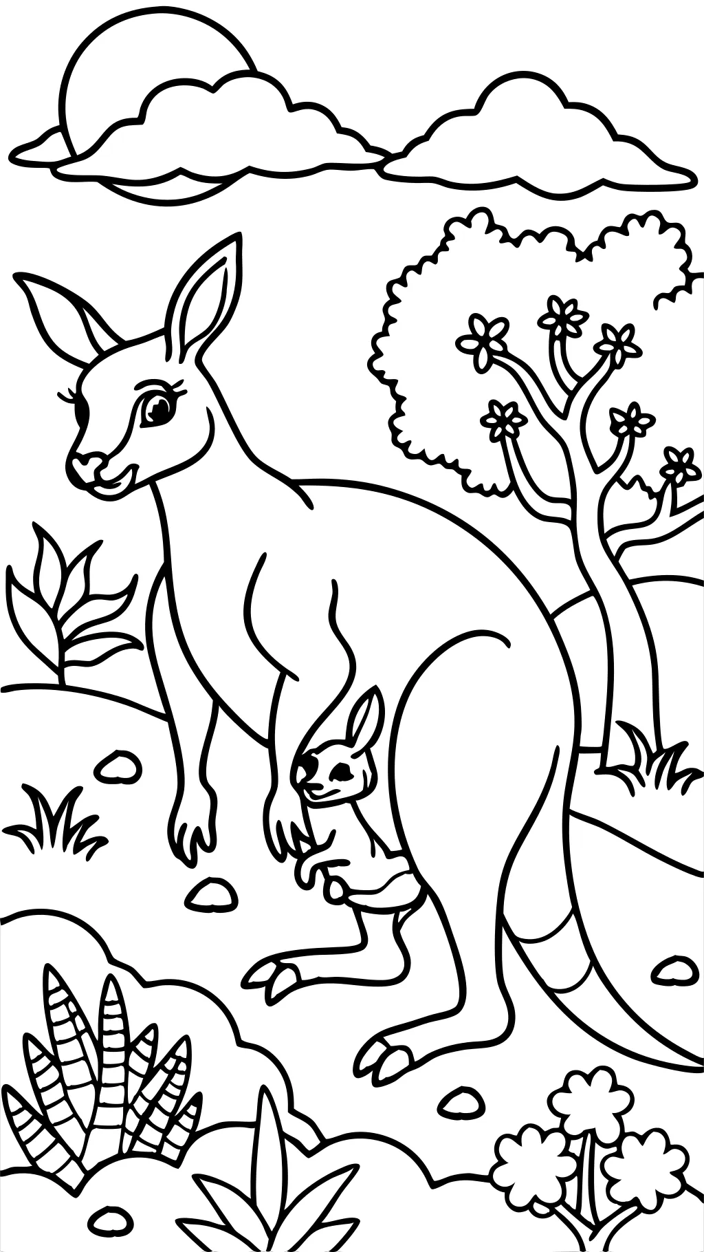 kangaroo coloring pages